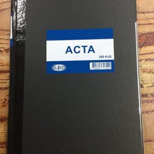 Libro De Acta 200 Hojas Foliado Borde Metalico El Arte