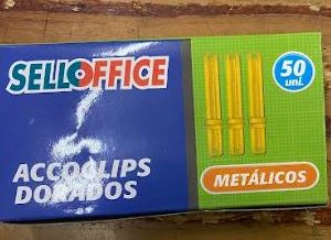 Accoclip Dorado Metalicos 50 Unidades SelloOffice